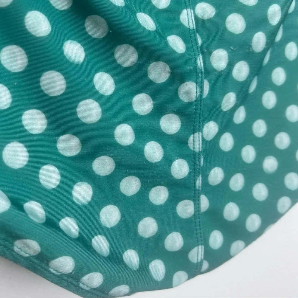 Tea Collection Polka Dot Tankini Swim Set 2 Piece Green White